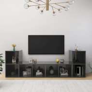 vidaXL TV skrinky 4 ks lesklé sivé 72x35x36,5 cm drevotrieska - cena, srovnání