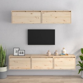 vidaXL TV skrinky 5 ks masívna borovica