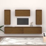 vidaXL TV skrinky 5 ks medovo-hnedá masívna borovica - cena, srovnání