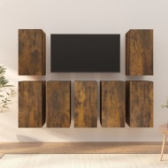 vidaXL TV skrinky 7 ks dymový dub 30,5x30x60 cm spracované drevo - cena, srovnání