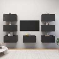 vidaXL TV skrinky 7 ks sivé 30,5x30x60 cm drevotrieska - cena, srovnání