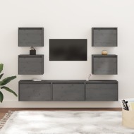 vidaXL TV skrinky 7 ks sivé masívna borovica - cena, srovnání