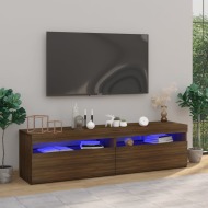 vidaXL TV skrinky s LED svetlami 2 ks hnedý dub 75x35x40 cm - cena, srovnání
