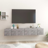 vidaXL Závesné TV skrinky 3 ks betónové sivé 60x30x30 cm - cena, srovnání