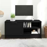 vidaXL TV stolík čierny 80x35x36,5 cm spracované drevo - cena, srovnání