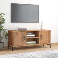 vidaXL TV stolík hnedý 110x35x48 cm masívna recyklovaná borovica - cena, srovnání