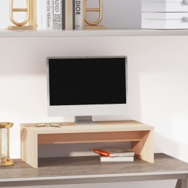 vidaXL Stojan na monitor 50x27x15 cm masívna borovica