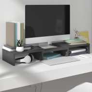 vidaXL Stojan na monitor sivý 60x24x10,5 cm masívna borovica - cena, srovnání