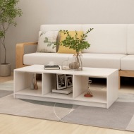 vidaXL Konferenčný stolík biely 110x50x34 cm borovicový masív - cena, srovnání