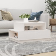 vidaXL Konferenčný stolík biely 80x55x40,5 cm borovicový masív - cena, srovnání