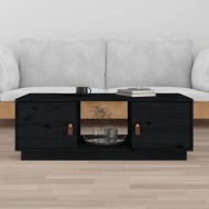 vidaXL Konferenčný stolík čierny 100x50x35 cm borovicový masív - cena, srovnání