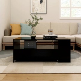 vidaXL Konferenčný stolík čierny 102x55x42 cm spracované drevo