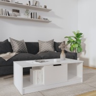 vidaXL Konferenčný stolík lesklý biely 102x50x36 cm spracované drevo - cena, srovnání