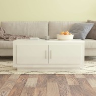 vidaXL Konferenčný stolík lesklý biely 102x50x45 cm spracované drevo - cena, srovnání