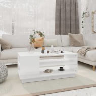 vidaXL Konferenčný stolík lesklý biely 102x55x43 cm drevotrieska - cena, srovnání