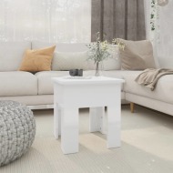 vidaXL Konferenčný stolík lesklý biely 40x40x42 cm drevotrieska - cena, srovnání