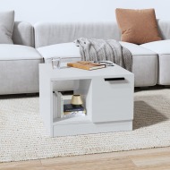 vidaXL Konferenčný stolík lesklý biely 50x50x36 cm spracované drevo - cena, srovnání