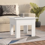 vidaXL Konferenčný stolík lesklý biely 55x55x42 cm drevotrieska - cena, srovnání
