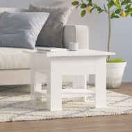 vidaXL Konferenčný stolík, lesklý biely 55x55x42 cm, kompozitné drevo - cena, srovnání