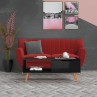 vidaXL Konferenčný stolík lesklý čierny 100x49,5x43 cm drevotrieska - cena, srovnání