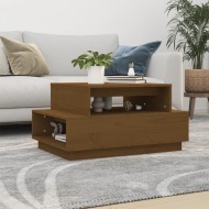 vidaXL Konferenčný stolík medovo-hnedý 80x55x40,5 cm borovicový masív - cena, srovnání