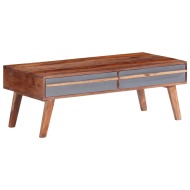 vidaXL Konferenčný stolík sivý 110x50x40 cm masívne sheeshamové drevo - cena, srovnání