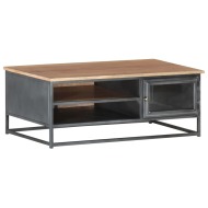 vidaXL Konferenčný stolík sivý 90x50x35 cm masívne akáciové drevo - cena, srovnání