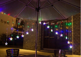 Iso Trade Vianočné osvetlenie Závesné hviezdy 136 LED - 5,6m
