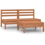 Shumee  3-dielna záhradná sedacia súprava medovo-hnedá masívna borovica, 3082380 - cena, srovnání