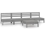 Shumee  5-dielna záhradná sedacia súprava sivá masívna borovica, 3082489 - cena, srovnání