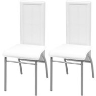 Shumee  Jedálenské stoličky 2 ks biele umelá koža (242920) - cena, srovnání