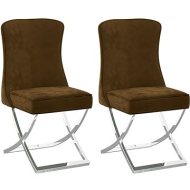 Shumee  Jedálenské stoličky 2 ks hnedé 53 x 52 x 98 cm, 3074906 - cena, srovnání