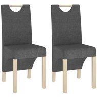 Shumee  Jedálenské stoličky 2 ks tmavosivé textil, 336960 - cena, srovnání