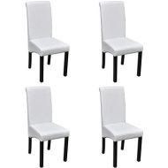 Shumee  Jedálenské stoličky 4 ks biele umelá koža (241729)