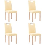 Shumee  Jedálenské stoličky 4 ks krémové textil, 336772 - cena, srovnání