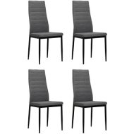 Shumee  Jedálenské stoličky 4 ks svetlosivé textil (246182) - cena, srovnání