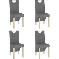 Shumee  Jedálenské stoličky 4 ks svetlosivé textil, 3080202 - cena, srovnání