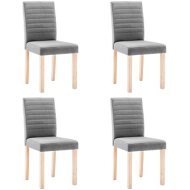 Shumee  Jedálenské stoličky 4 ks svetlosivé textil, 336818 - cena, srovnání