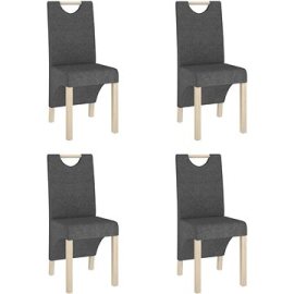 Shumee  Jedálenské stoličky 4 ks tmavosivé textil, 3080203