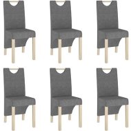Shumee  Jedálenské stoličky 6 ks svetlosivé textil, 3080212 - cena, srovnání