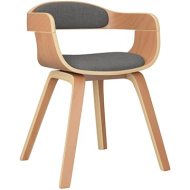 Shumee  Jedálenské stoličky svetlosivé ohýbané drevo a textil, 3092375 - cena, srovnání