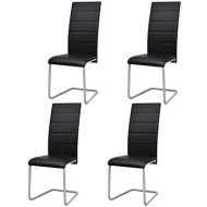 Shumee  Konzolové jedálenské stoličky 4 ks čierne umelá koža (242290) - cena, srovnání