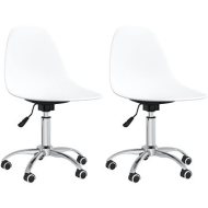 Shumee  Otočné jedálenské stoličky 2 ks biele PP, 338284 - cena, srovnání