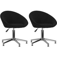 Shumee  Otočné jedálenské stoličky 2 ks čierne textil, 330452 - cena, srovnání