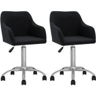 Shumee  Otočné jedálenské stoličky 2 ks čierne textil, 330635 - cena, srovnání