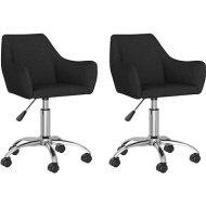 Shumee  Otočné jedálenské stoličky 2 ks čierne textil, 330939 - cena, srovnání