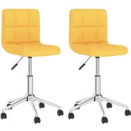 Shumee  Otočné jedálenské stoličky 2 ks horčicovožlté textil, 334454 - cena, srovnání