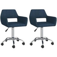Shumee  Otočné jedálenské stoličky 2 ks modré textil, 330324 - cena, srovnání