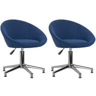 Shumee  Otočné jedálenské stoličky 2 ks modré textil, 330456 - cena, srovnání