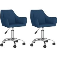 Shumee  Otočné jedálenské stoličky 2 ks modré textil, 330943 - cena, srovnání